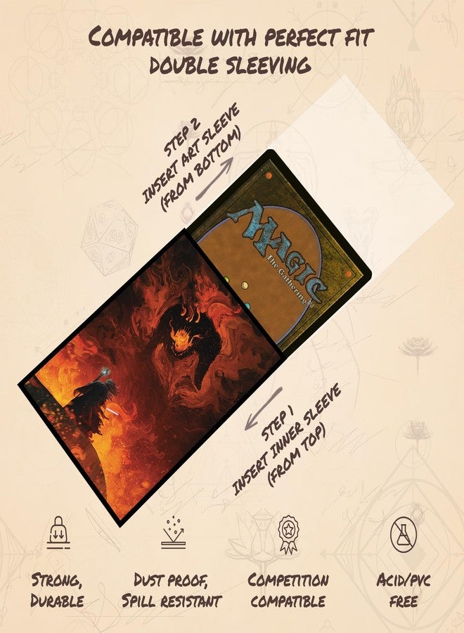 Paramint The Shadow and The Flame MTG Card Sleeves (Smooth) - 104 Count Standard Size TCG Sleeves - Compatible with Magic The Gathering - Double Sleeving - Original Art Design, Premium Protection - Image 5
